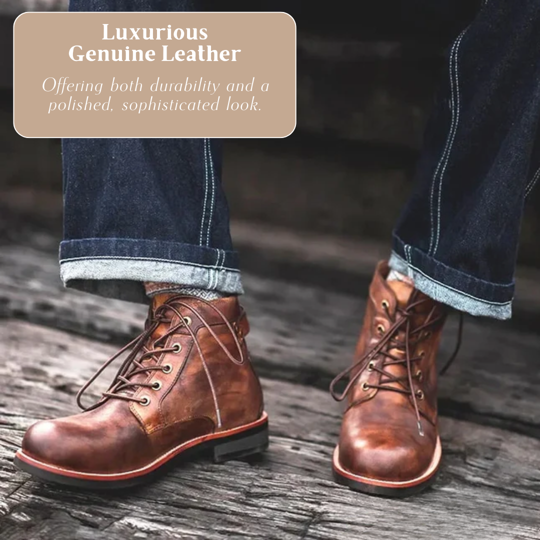 Mark | Classic retro leather boots for men