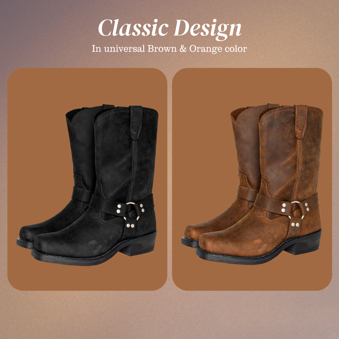 Elias | Retro Mid-calf Leather Boots