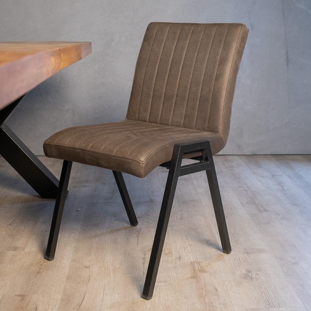 microvezel eetkamerstoel grijs