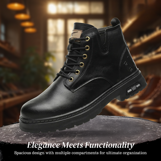 Walter | Cool Lace-Up Boots With Side Zip For Men