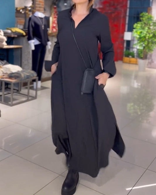 Long elegant dress with side slit
