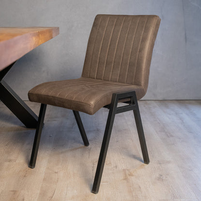 microvezel eetkamerstoel grijs 