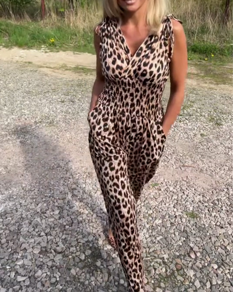 Overall Fashionable Leopard Print